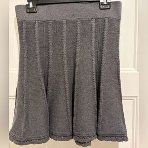 CAbi Charcoal Knit Circle Skirt
